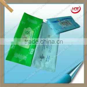Side Gusset Plastic Baby Wet Tissue Packaging Bag With Stick Label thumbnail-1