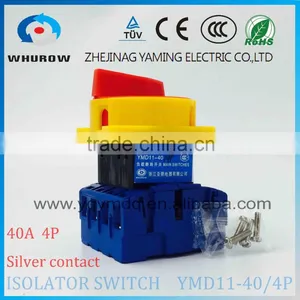 Isolator Switch YMD11-40/4P Load Break Switch Universal Power Cut off Switch 40A 4 Phase Changeover Cam Switch Sliver Contacts thumbnail-1