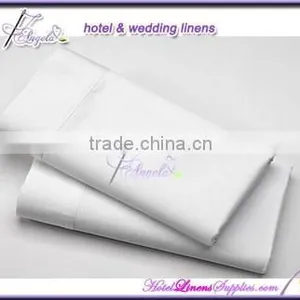 300TC White Plain Sateen Bag Style Pillow Cover, Sateen Pillow Cover With Full Opening for Hotels thumbnail-1