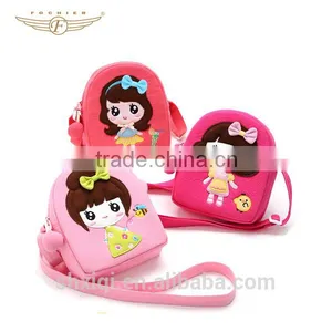 Cute Doll Design Eco-friendly Canvas Baby Bags for Kids thumbnail-1