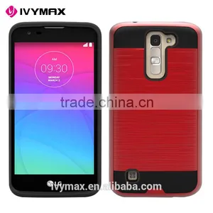 2016 New Hot Selling Products Double Layer Protective Brushed Metallic Phone Case for LG K7/M1/Tribute 5/Escape 2016 thumbnail-1