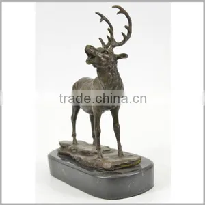 Antique Large Brass Elk Statue Sculpture for Garden Decoration thumbnail-2