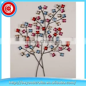 Special Metal Flower Bunch Wall Art With Acrylic Bead thumbnail-1