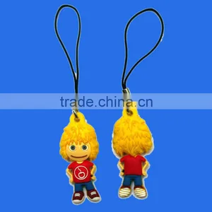 3D Cute Boy Charm Pendant for Mobile Phone thumbnail-1