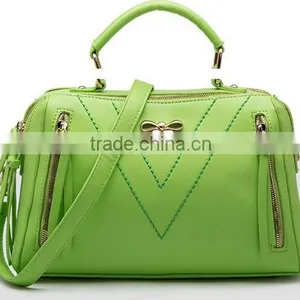 Genuine Leather Big Size Womam Shoulder Bag Leather Lady Handbags With Pendant thumbnail-2