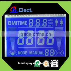 Negative Segment BMI(body Mass Index) Time Lcd Display,blue TN White Backlight thumbnail-1
