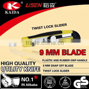 Stationery 9mm Snap Off Blade Plastic With Rubber Grip Handle Utility Knife thumbnail-3
