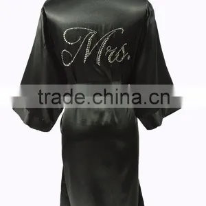 Wholesale Women Satin Kimono Bridesmaid Bath Robes thumbnail-3