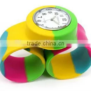 Fashion Rainbow Silicone Slap Sport Quartz Watch For Gifts With Size Customized thumbnail-1