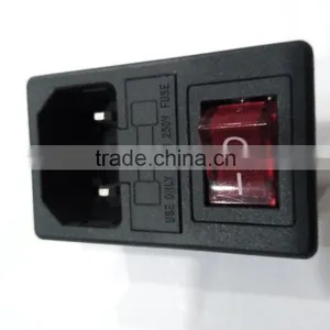 15A 250V AC Power Socket With Fuse and 4pin Rocker Switch thumbnail-1