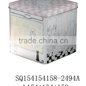 Hot Sale Square Metal Tin for Biscuit & Cookie With Modern Design thumbnail-1