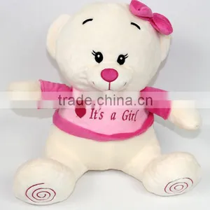 Luckiplus Hot Sale First Class Pink Girl and Blue Boy Bear Safe Technology Toy For Kids thumbnail-1