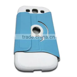 360 Degree Rotatable Leather Stand Case for Samsung I9300 Galaxy S III 3 thumbnail-1