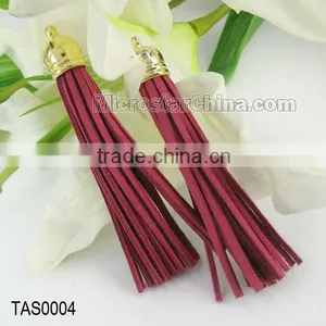 Korea Top Grade Tassel, Korea Suede, About 70*12.3mm, Mixed Color thumbnail-1