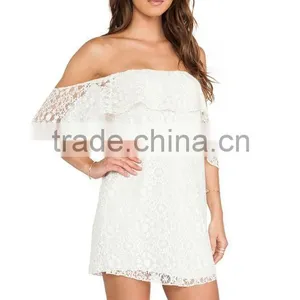 Women Party Dress Off the Shoulder Sleeveless Boulee Lace Party Dress Sexy Party Dress thumbnail-4