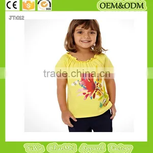 Flower T-shirt Childt-shirt 100% Cotton T-shirt Girl T-shirt Kids T-shirt100%cotton thumbnail-1