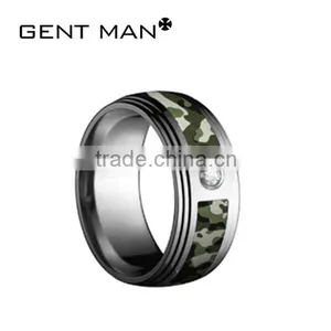 Latest Finger Ring Designs Western Style Beautiful Unique Camoflage Pattern One Stone Ring Designs thumbnail-3