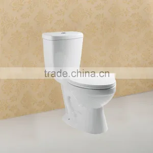 Ceramic Floor Standing White Glazed Modern Two Piece Toilet thumbnail-5