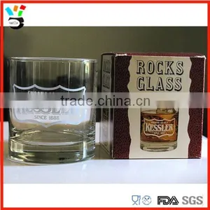 OEM Logo and Packaging 10 oz Heavy Bottom Round Crystal Whiskey Rocks Glass thumbnail-1