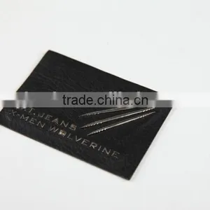 2015 New Fashion Jeans pu Leather Patch Custom Embossed Leather Patch thumbnail-1