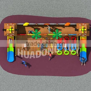 Children Wooden Equipment / Kids Outdoor Playground Equipment / Slide Amusement thumbnail-3