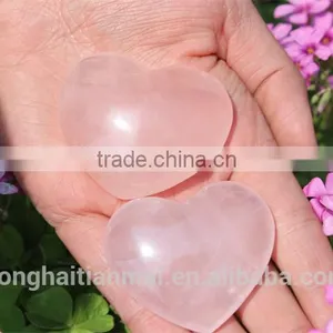 Wedding Favors Wholesale Natural Rose Quartz Crsytal Hearts thumbnail-2