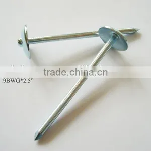 Eletro Galvanized Twisted Iron Roofing Nail With Umbrella Head thumbnail-1