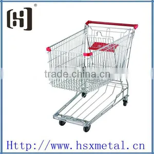 Metal Chrome Kids Supermarket Shopping Trolley HSX-S441 thumbnail-3