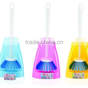 Plastic and Colourful Toilet Brush Set With Holder thumbnail-1