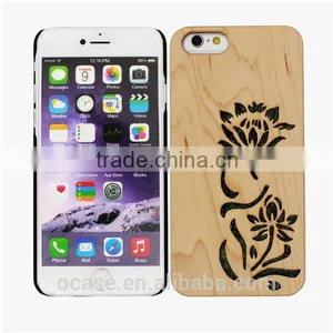 Laser Wood Bamboo and PC Mobile Phone Back Cover for Iphone 5c Cover thumbnail-1