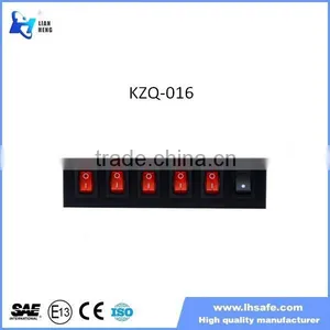 Pre Wired Switch Box 5 On/off Switch and 1 Pattern Controller for Warning Lights KZQ-016 thumbnail-1