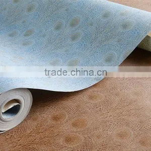 2015 Animal Hair Texture Wallpaper Peacock Feather Wall Paper Waterproof thumbnail-3