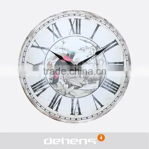 DEHENG 16 Antique Old Style MDF Wall Clock thumbnail-2