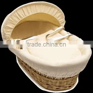 Waffle Wicker Moses Basket Cover Bedding Set thumbnail-1