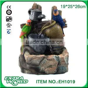 Home Decorative Small Fountain With Bird Drinking Water thumbnail-2