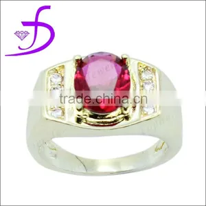 Wholesale Rhodium Plated 925 Silver Stone Ring Designs for Men thumbnail-1