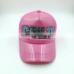 Custom Design You Own Trucker Hat PU Leather thumbnail-3