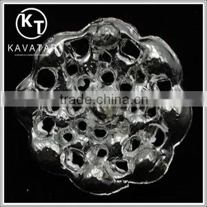 Good Quality NK019 Metal Flower Lead Free Metal Shank Rhinestone Buttons thumbnail-3