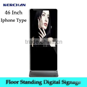Cheap Price 46'' Standalone Floor Free Standing Large Portable Screen Touch Samsung Stand Digital Signage thumbnail-3