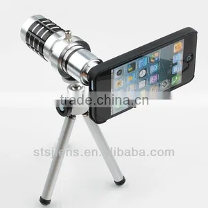 Aluminum Optical Telescope 12x Lens for Iphone5 thumbnail-1
