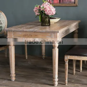 Antique Royal Solid Wood Dining Table Sets for Homes thumbnail-3