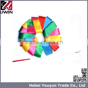 UWIN Colourful Dance Ribbon Rhythmic Gymnastic Ribbons Stick On Sale thumbnail-1
