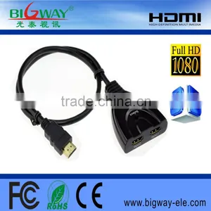 1080p Full-HD 2 Port 2 to 1 HDMI Switch Switcher 2 IN 1 OUT Hub With Remote Control for HDTV PS3 DVD thumbnail-4