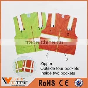 Reflective Safety Clothing Airport Walking Safety Vest With Pockets thumbnail-4