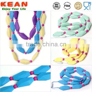 Kean Stylish Silicone Teething Beaded Necklace for Baby Chewing thumbnail-2