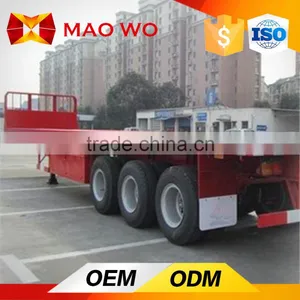 Double Use 40ft Tri-axle Twisted Lock Flatbed Trailer thumbnail-5