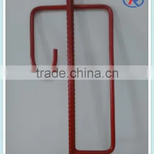 Red Painted Steel Picket Fence Post thumbnail-2