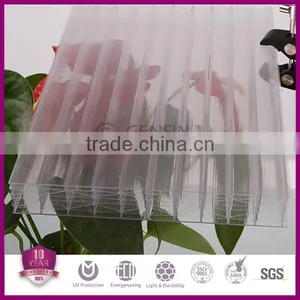 Low U-value 100% Virgin Raw PC Resin 80 Micron UV Coating 38mm Thickness 8-wall Diamond Structure Polycarbonate Sheet Multiwall thumbnail-3