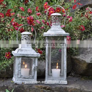 Distressed Metal Lantern Decorate Lantern Candle Lantern thumbnail-4