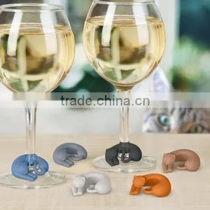 Funny Bar Accessories,Silicone Cat Drink Markers, Glass Marker thumbnail-1